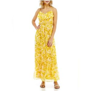 NWT Kaari Blue by Belk - Ruffle Flounce Floral Tiered Maxi Dress Sz Small